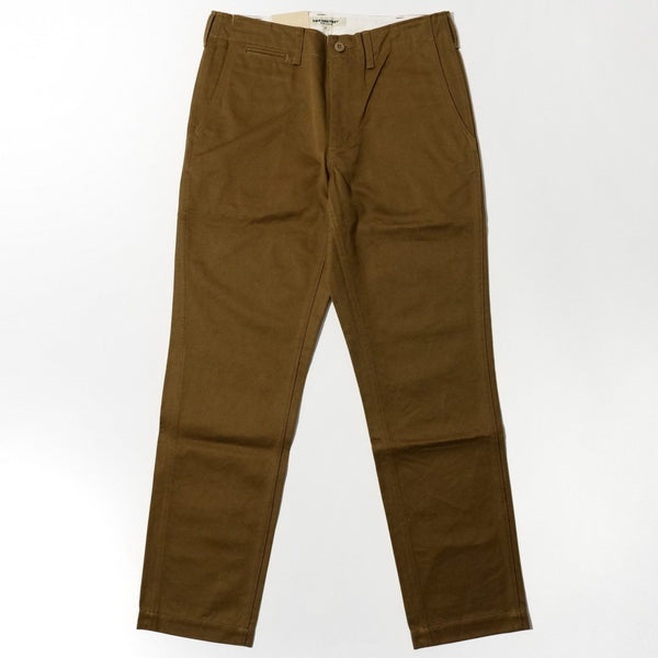 Khaki Westpoint Cotton Chino Trouser