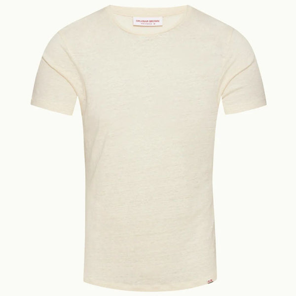Latte Crewneck Linen T-Shirt