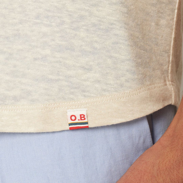 Latte Crewneck Linen T-Shirt