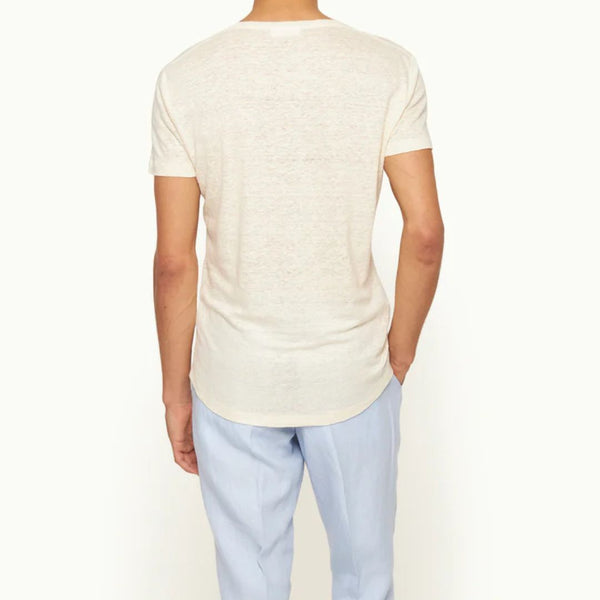Latte Crewneck Linen T-Shirt