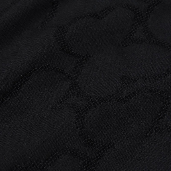 Black Belser Floral Lace S/S Polo