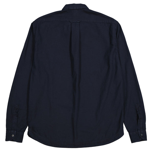 Navy Pavan Brushed Cotton Shirt