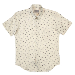 Ecru Leaf Linen S/S Shirt