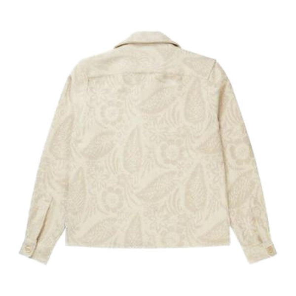 Ivory Jaxon Cotton Jacquard Floral Overshirt