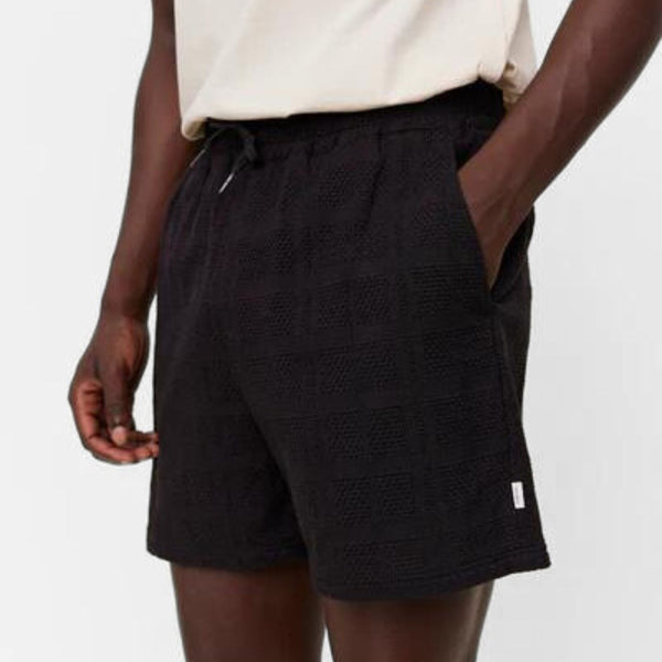 Black Charlie Broderie Anglais Cotton Shorts