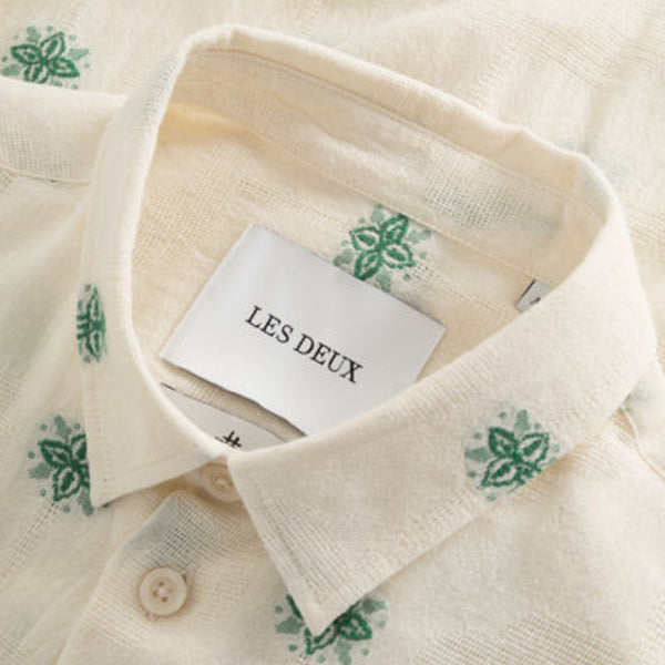 Ivory Vintage Green Ira Cotton S/S Shirt