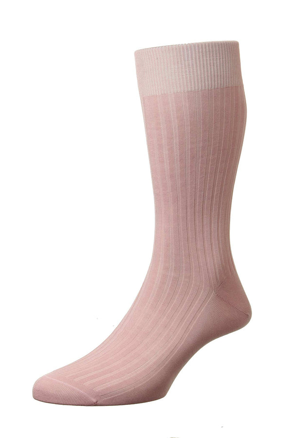Dusty Pink Danvers Mercerised Cotton Socks