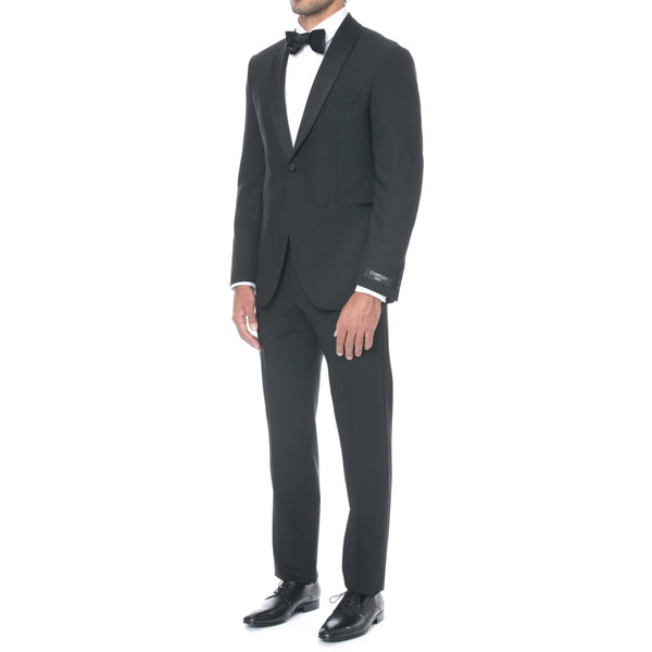 Black Shawl Collar Tuxedo - Sydney's, Toronto, Bespoke Suit, Made-to-Measure, Custom Suit,