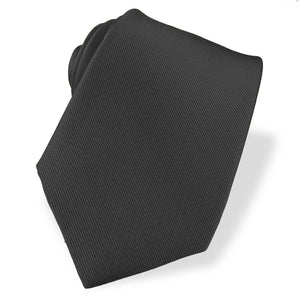 Steel Grey Silk Grosgrain Tie - Sydney's, Toronto, Bespoke Suit, Made-to-Measure, Custom Suit,