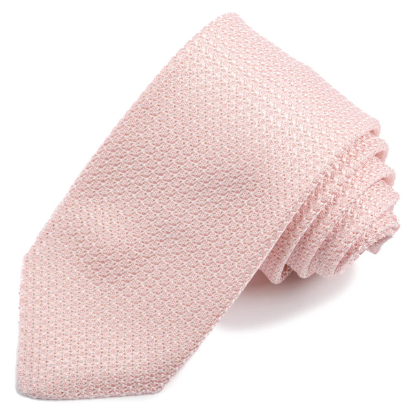Soft Pink Silk Grenadine Tie