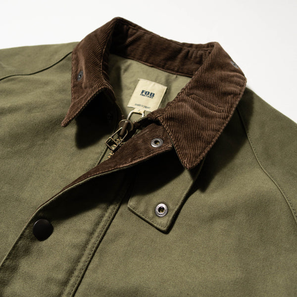 F2361 Khaki Moleskin Riding Jacket