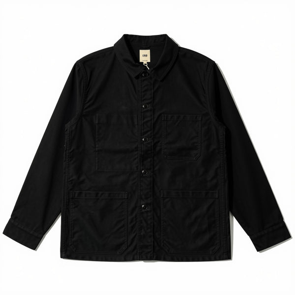 Black F2373 French Cotton Moleskin Jacket