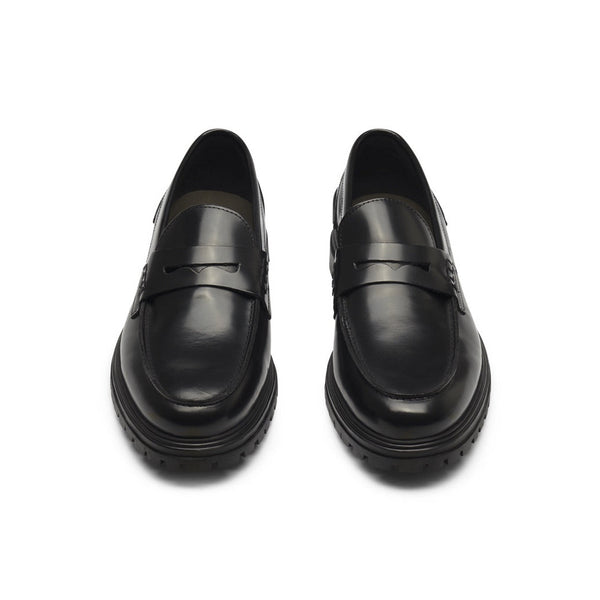 Black Thatcher Polido Penny Loafers