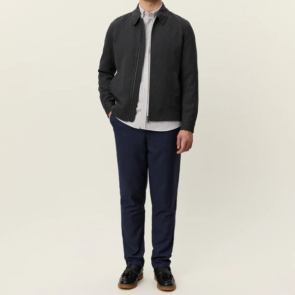 Charcoal Melange Como Herringbone Coach Jacket