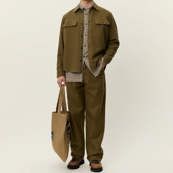 Military Olive Luciano Structured Overshirt