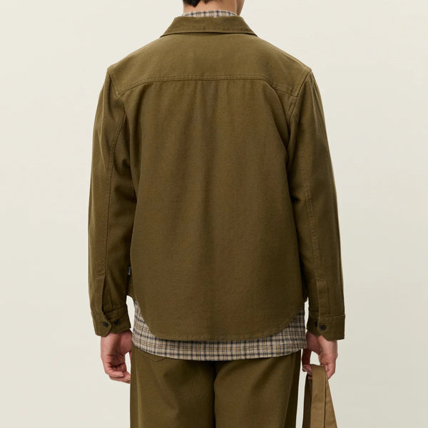 Military Olive Luciano Structured Overshirt