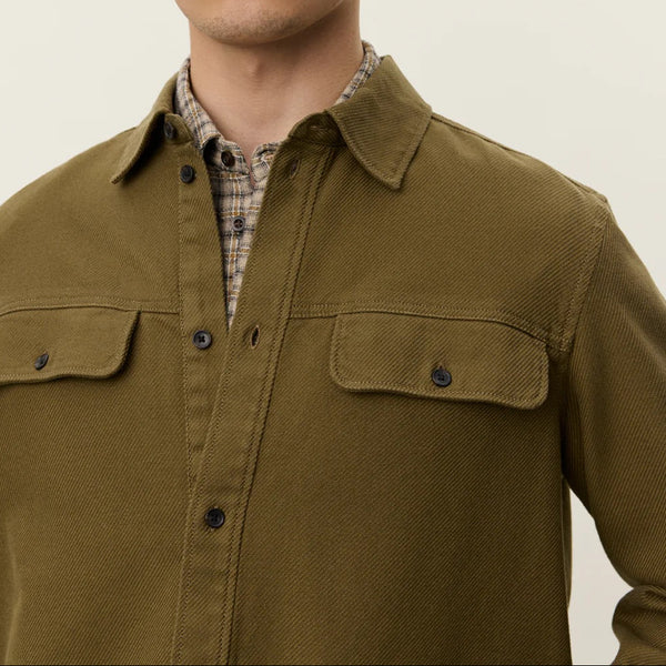 Military Olive Luciano Structured Overshirt