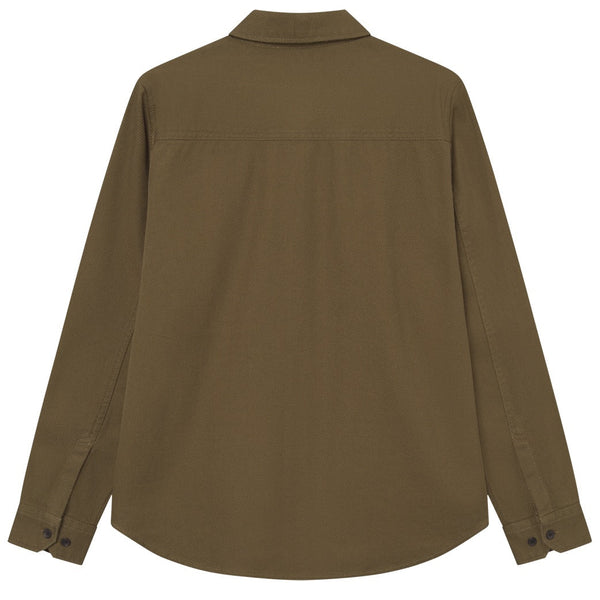 Military Olive Luciano Structured Overshirt