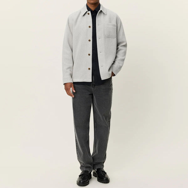 Snow Melange Hamilton Twill Wool Overshirt