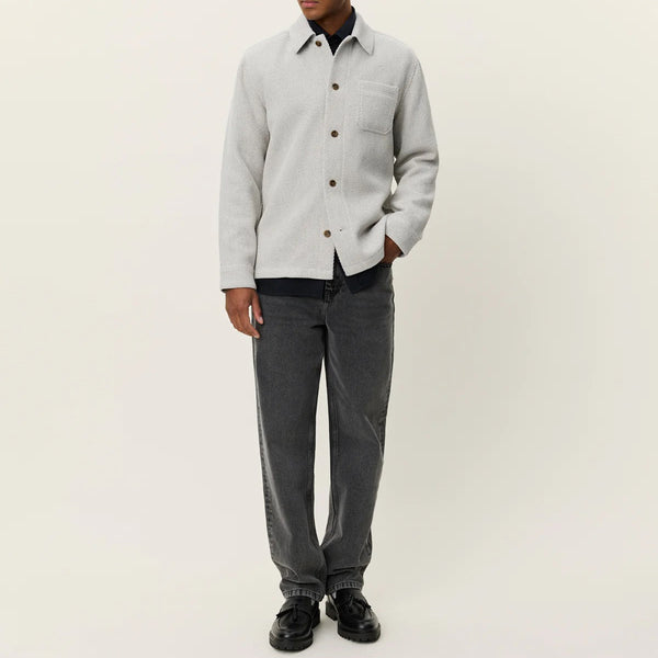 Snow Melange Hamilton Twill Wool Overshirt