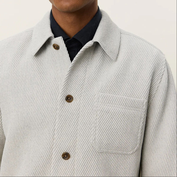 Snow Melange Hamilton Twill Wool Overshirt