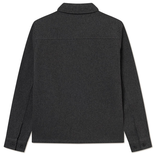 Charcoal Melange Hamilton Twill Wool Overshirt