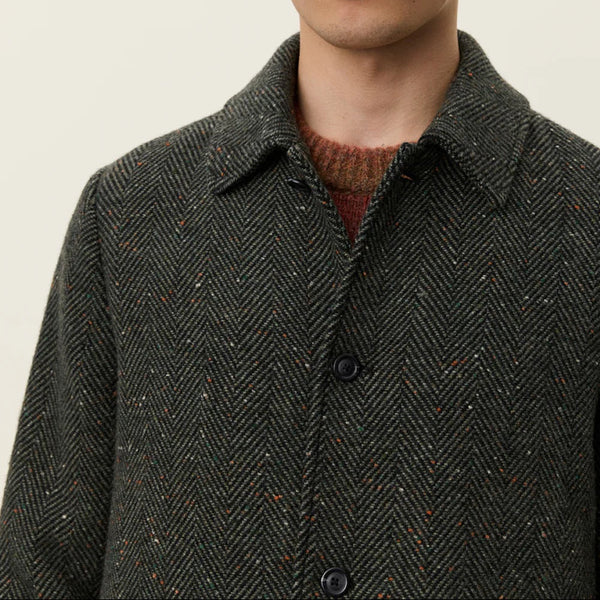 Duffel Bag Maximilian Herringbone Wool Coat
