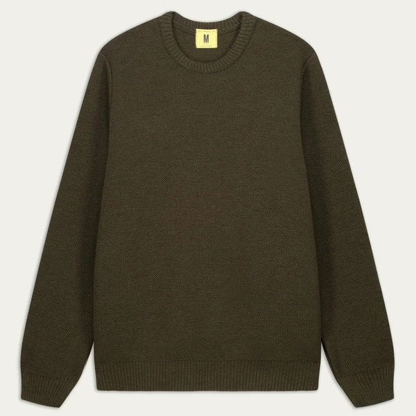 Kaki Youri Merino Wool Crewneck Sweater