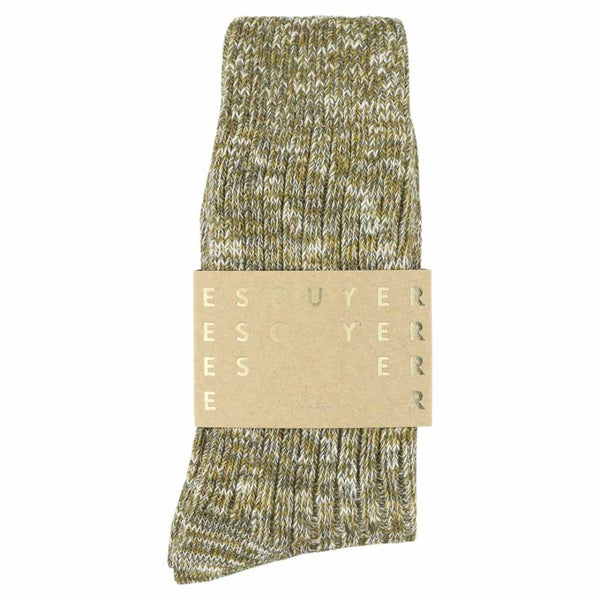 Dark Khaki Melange Blend Socks