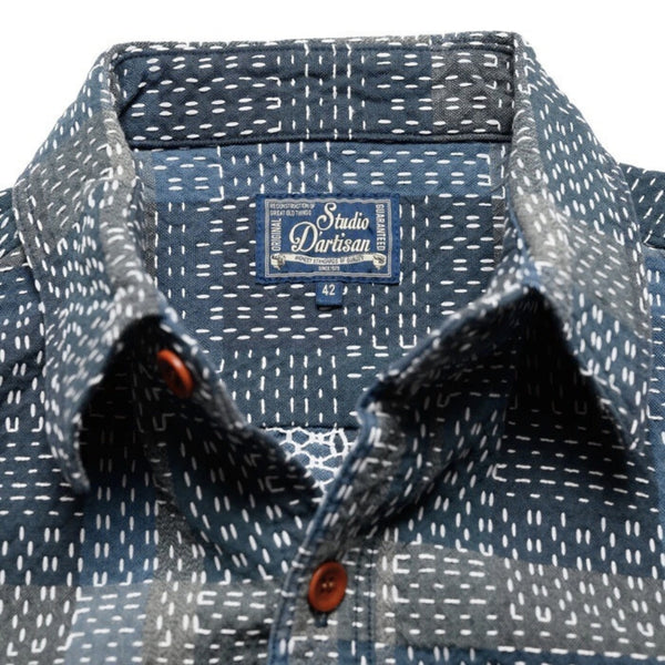 Blue 5651 Noragi Shashiko Shirt