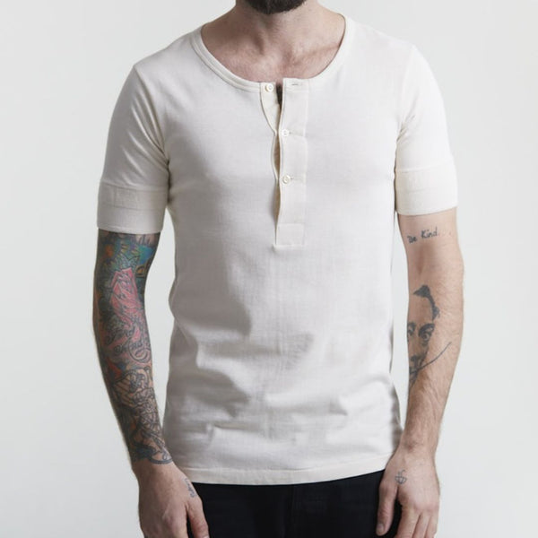 Nature 207 Classic Fit Loopwheeled Henley 7.2 oz Cotton T-shirt