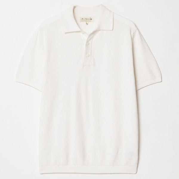 White KPLP02 Knitted Cotton Polo