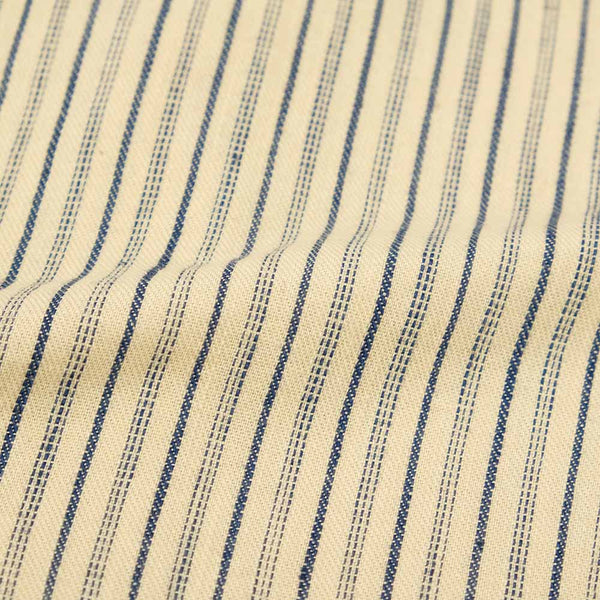 Ivory/Indigo OR-5007E  Stripe Shawl Collar Shirt