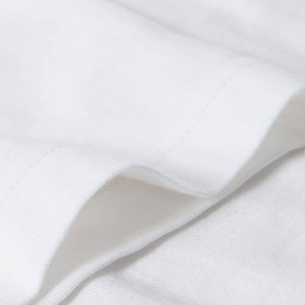 White 1950s Classic Fit Loopwheeled Cotton T-shirt