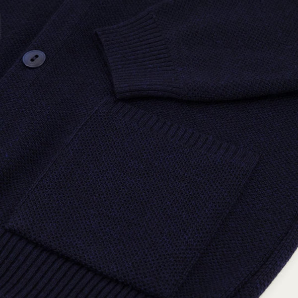 Navy Youri Merino Wool Cardigan