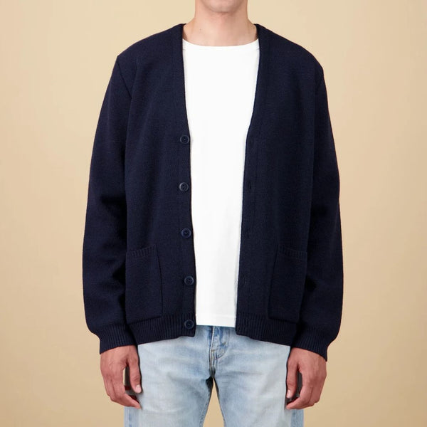Navy Youri Merino Wool Cardigan
