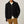 Black Fisherman Wool Cardigan