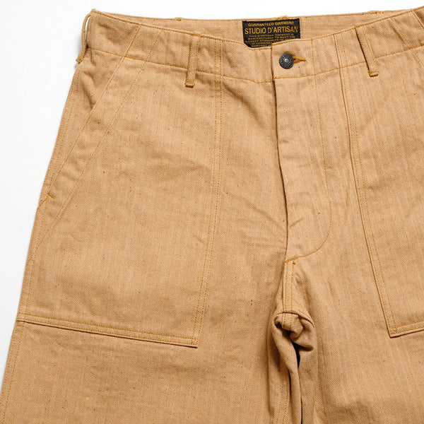 Brown 1917 Fox Cotton Herringbone Baker Trouser