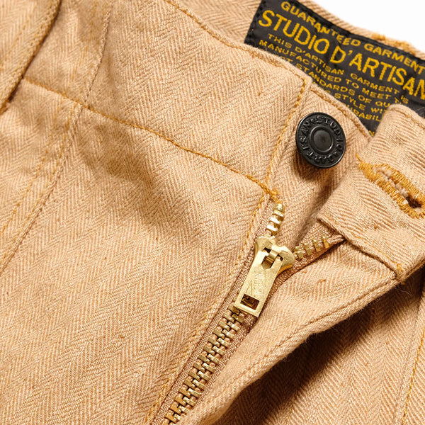 Brown 1917 Fox Cotton Herringbone Baker Trouser