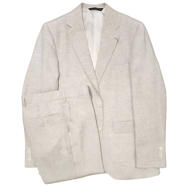 Sand Two Button Linen Suit