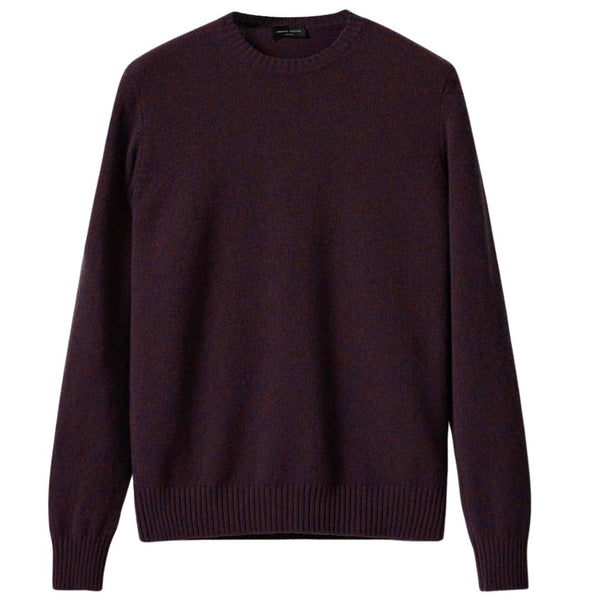 Orzo/Blue Wool Cashmere Mouliné Knit Sweater