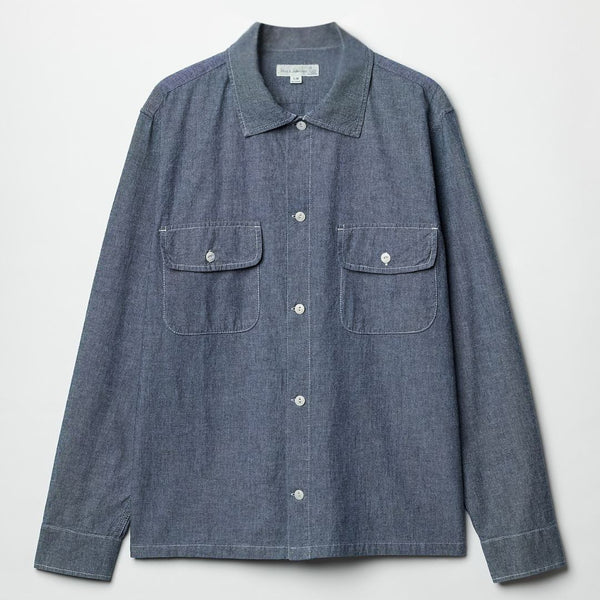 Denim Blue SHIRT06C Cotton Chambray Shirt