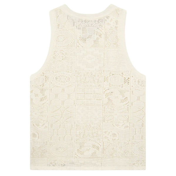 Ivory Huxi Lace Tank Top