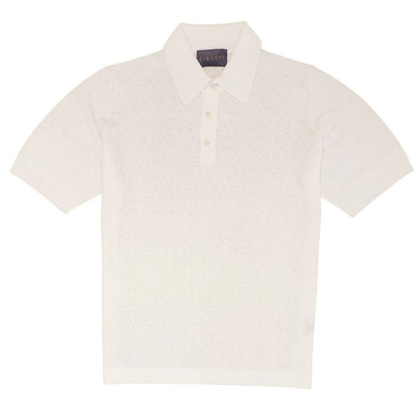 Agata Bianca Linen Cotton Polo