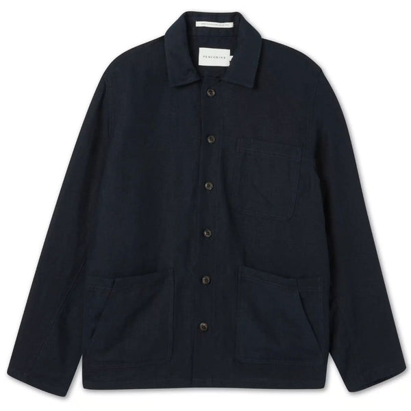 Navy Grange Linen Shacket