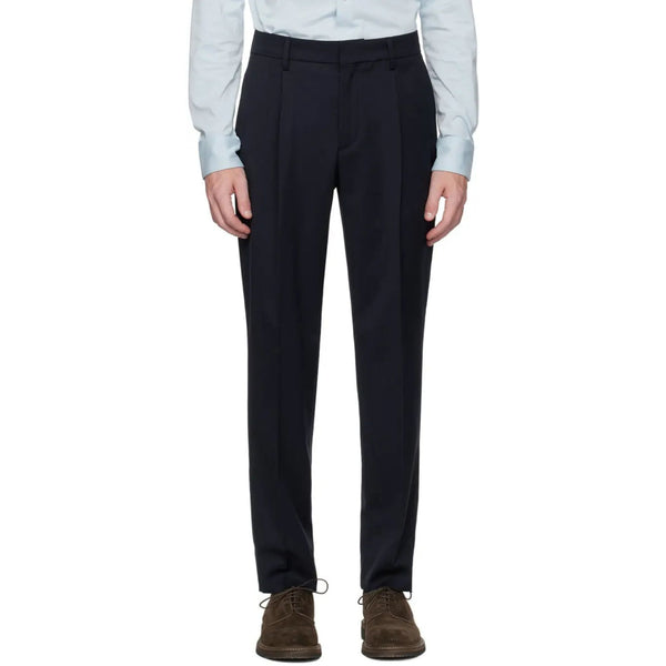 Navy Gazara Wool Trouser