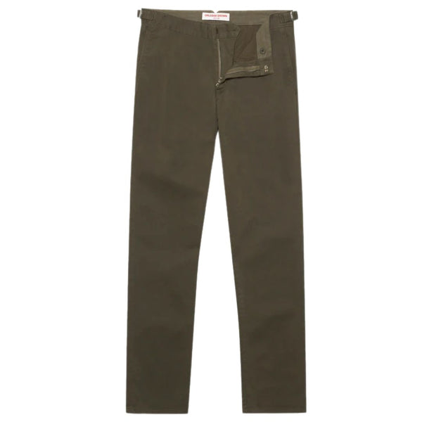 Khaki Fallon Stretch Cotton Trousers