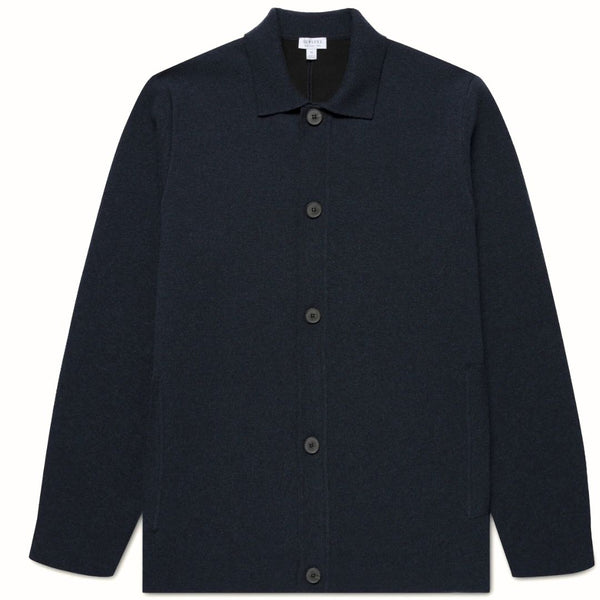 Navy Double Face Wool Jacket