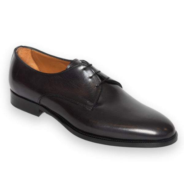 Nero Made In Italy Crust Leather Derby Dress Shoes