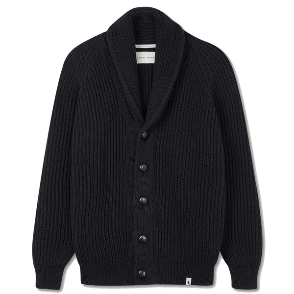 Black Wilkinson Merino Wool Shawl Cardigan